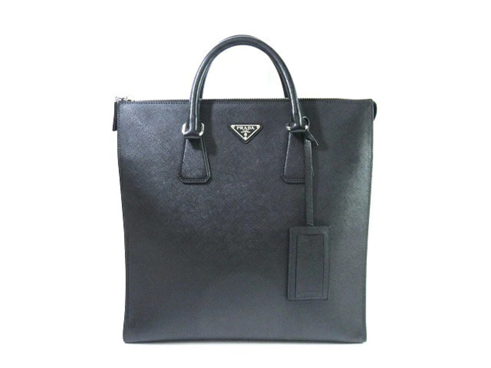 Prada Saffiano Tote Bag Black Leather